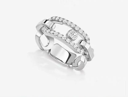 [OrnoraJewelry]Sliding Single Diamond Ring