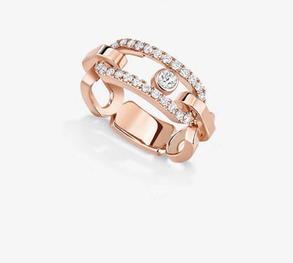 [OrnoraJewelry]Sliding Single Diamond Ring