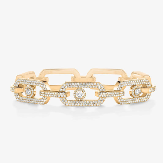 [OrnoraJewelry]Large Full Diamond Unisex Sliding Bracelet with Moissanite