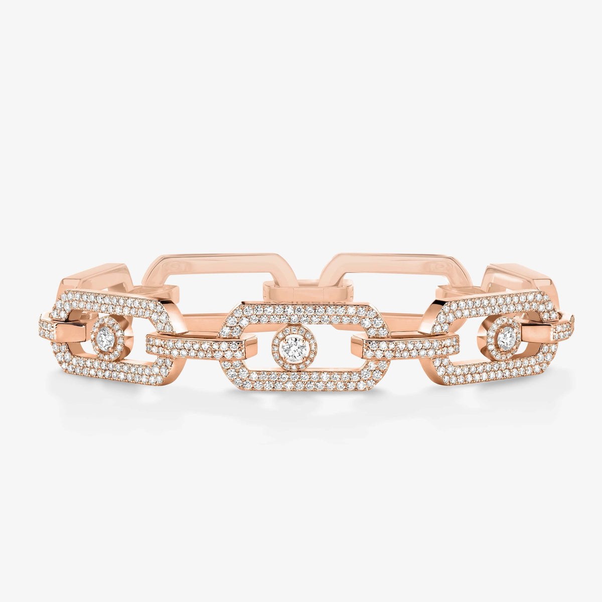 [OrnoraJewelry]Large Full Diamond Unisex Sliding Bracelet with Moissanite