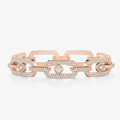 [OrnoraJewelry]Large Full Diamond Unisex Sliding Bracelet with Moissanite
