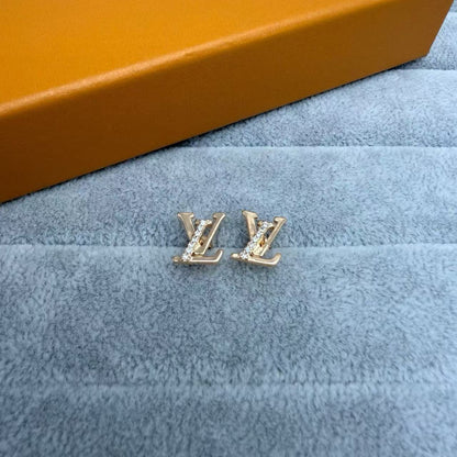 [OrnoraJewelry]LETTER STUDS WITH STONES