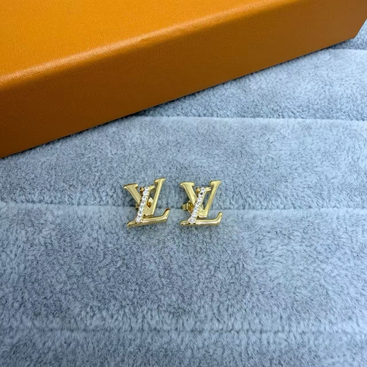 [OrnoraJewelry]LETTER STUDS WITH STONES