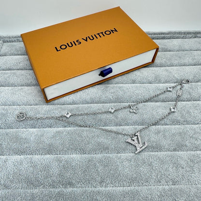[OrnoraJewelry]FULL DIAMOND LETTER NECKLACE