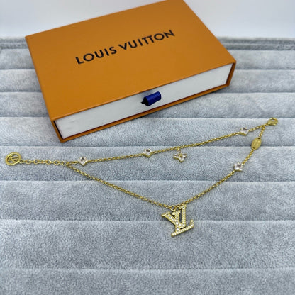 [OrnoraJewelry]FULL DIAMOND LETTER NECKLACE