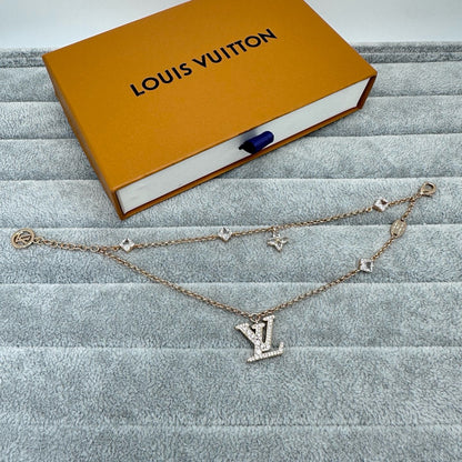 [OrnoraJewelry]FULL DIAMOND LETTER NECKLACE