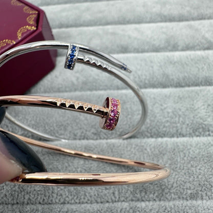 [OrnoraJewelry]JUSTE BRACELET 2.5MM PINK STONES AT BOTH ENDS