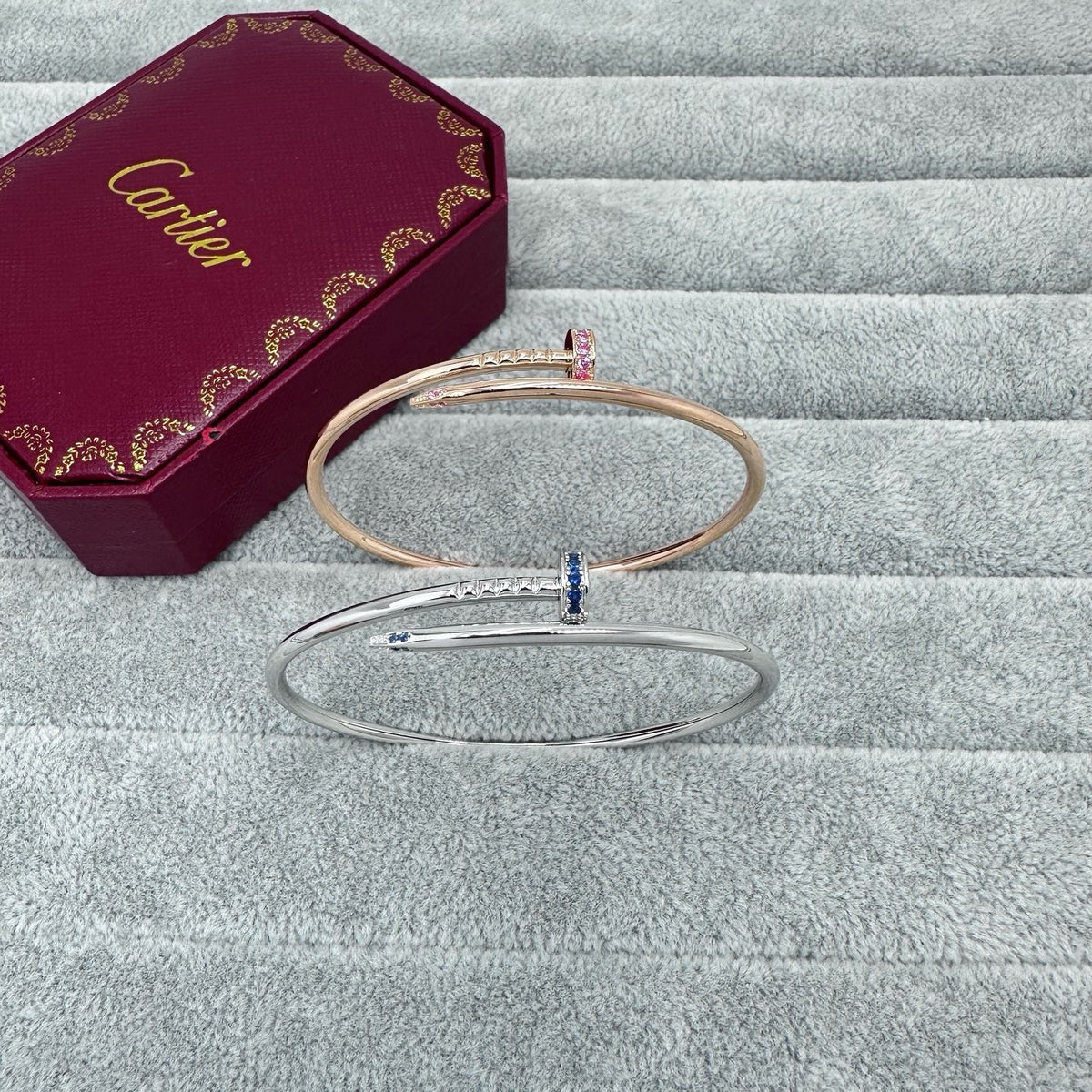 [OrnoraJewelry]JUSTE BRACELET 2.5MM PINK STONES AT BOTH ENDS