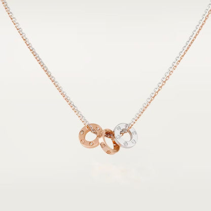 [OrnoraJewelry]LOVE 6 DIAMOND PENDANT NECKLACE