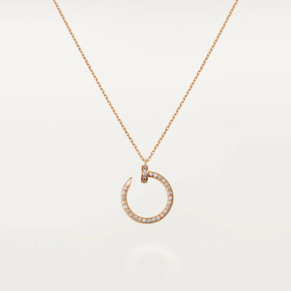 [OrnoraJewelry]JUSTE NECKLACE PINK GOLD DIAMONDS