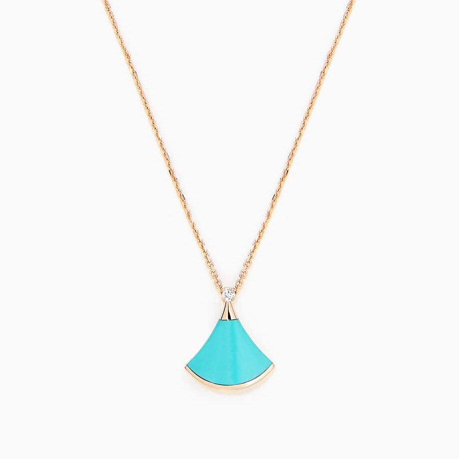 [OrnoraJewelry]DREAM NECKLACE TURQUOISE PINK GOLD