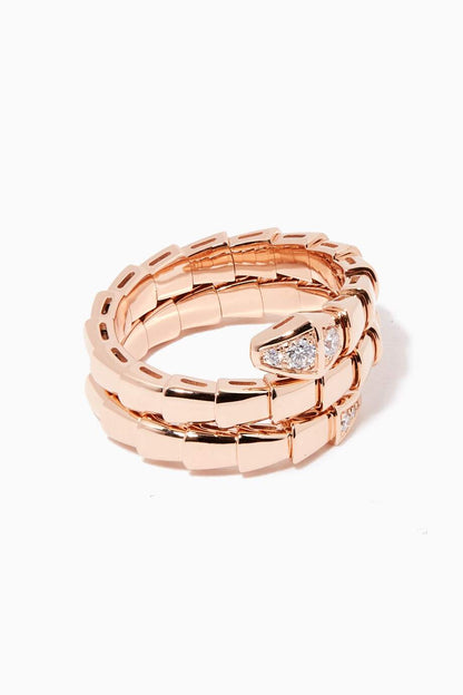 [OrnoraJewelry]SERPENTS DOUBLE ROW DIAMOND RING