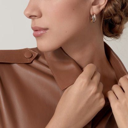 [OrnoraJewelry]TRINITY ON DIAMOND CLASSIC EARRINGS