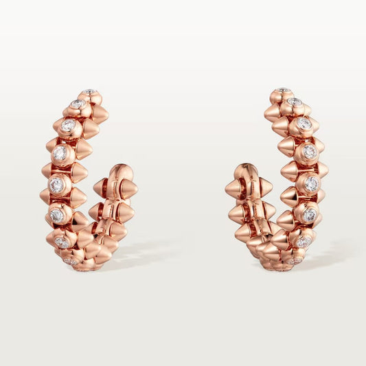 [OrnoraJewelry]CLASH FULL DIAMOND MEDIUM EARRINGS