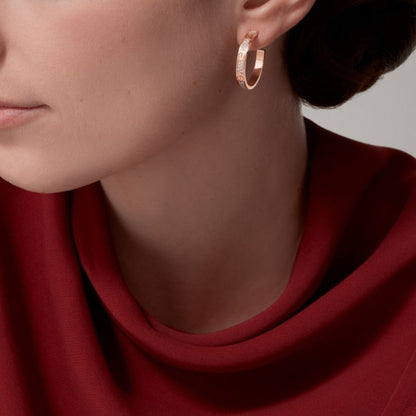 [OrnoraJewelry]LOVE EARRINGS 3.6MM DIAMOND PAVED
