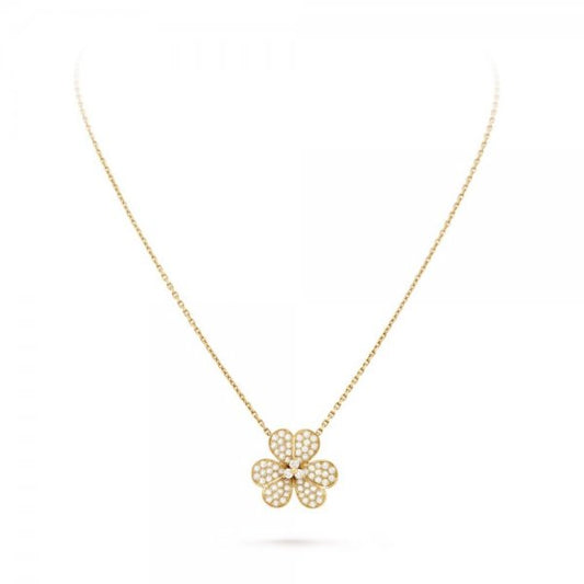 [OrnoraJewelry]FLOWER DIAMOND NECKLACE
