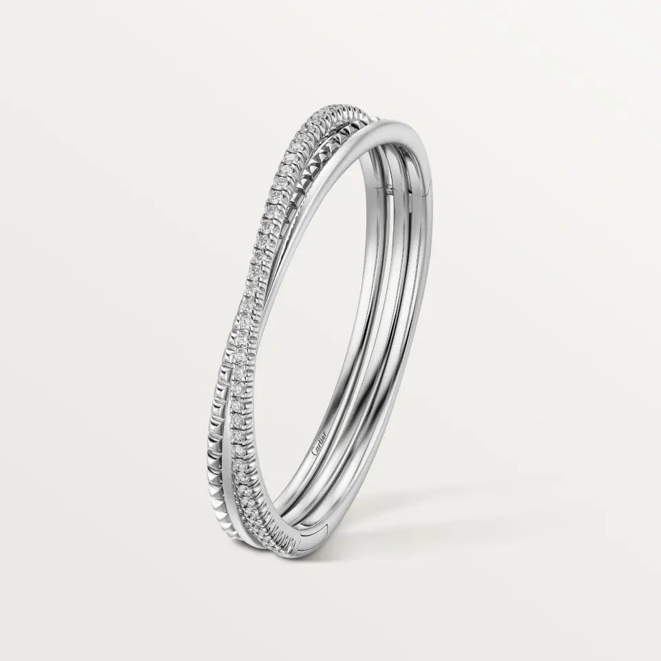 [OrnoraJewelry]ETINCELLE HALF-PAVED DIAMOND BRACELET