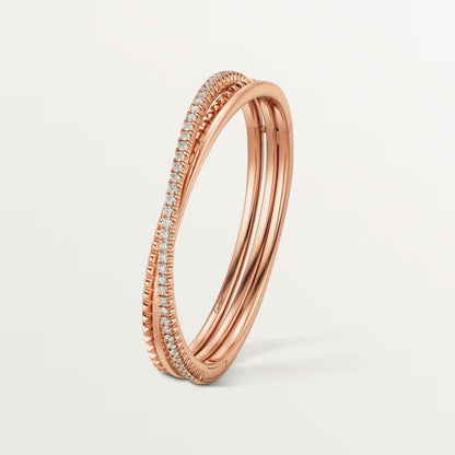 [OrnoraJewelry]ETINCELLE HALF-PAVED DIAMOND BRACELET