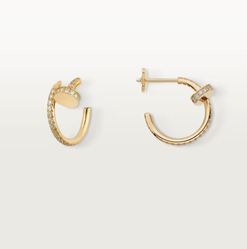 [OrnoraJewelry]JUSTE FULL DIAMOND SMALL EARRINGS