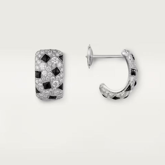 [OrnoraJewelry]PANTHERE MINI FULL DIAMOND EARRINGS