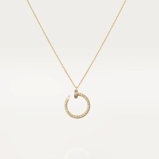 [OrnoraJewelry]JUSTE NECKLACE GOLD DIAMONDS