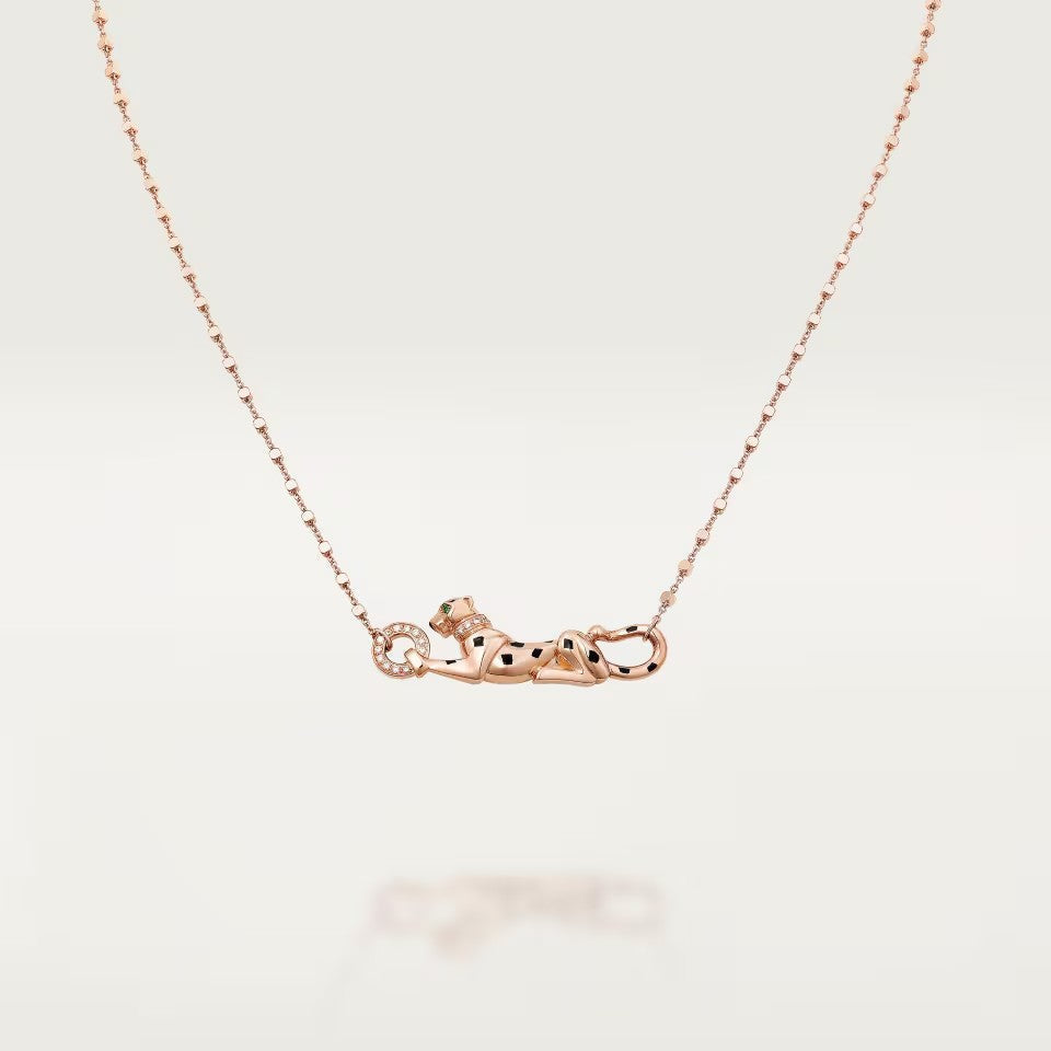[OrnoraJewelry]PANTHERE FULL DIAMOND NECKLACE