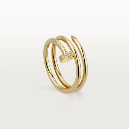 [OrnoraJewelry]JUSTE RING 4.8MM HALF DIAMOND