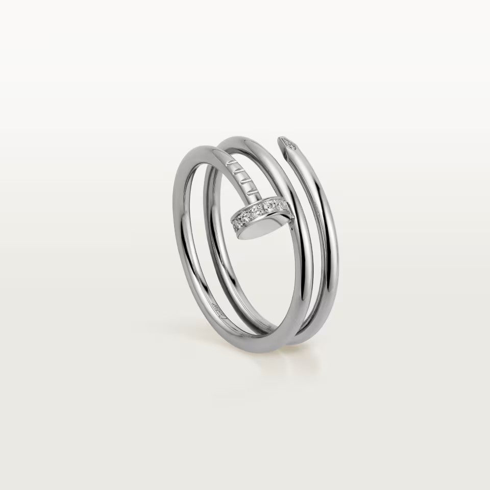 [OrnoraJewelry]JUSTE RING 4.8MM HALF DIAMOND