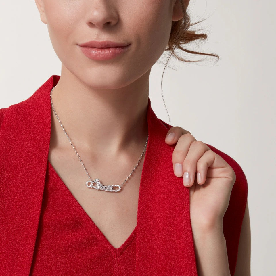 [OrnoraJewelry]PANTHERE PAVED DIAMOND NECKLACE