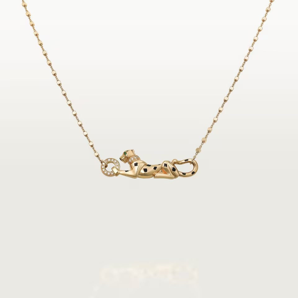 [OrnoraJewelry]PANTHERE FULL DIAMOND NECKLACE