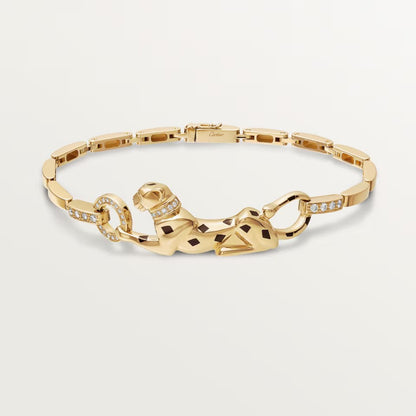 [OrnoraJewelry]PANTHERE HALF DIAMOND ON CHAIN BRACELET