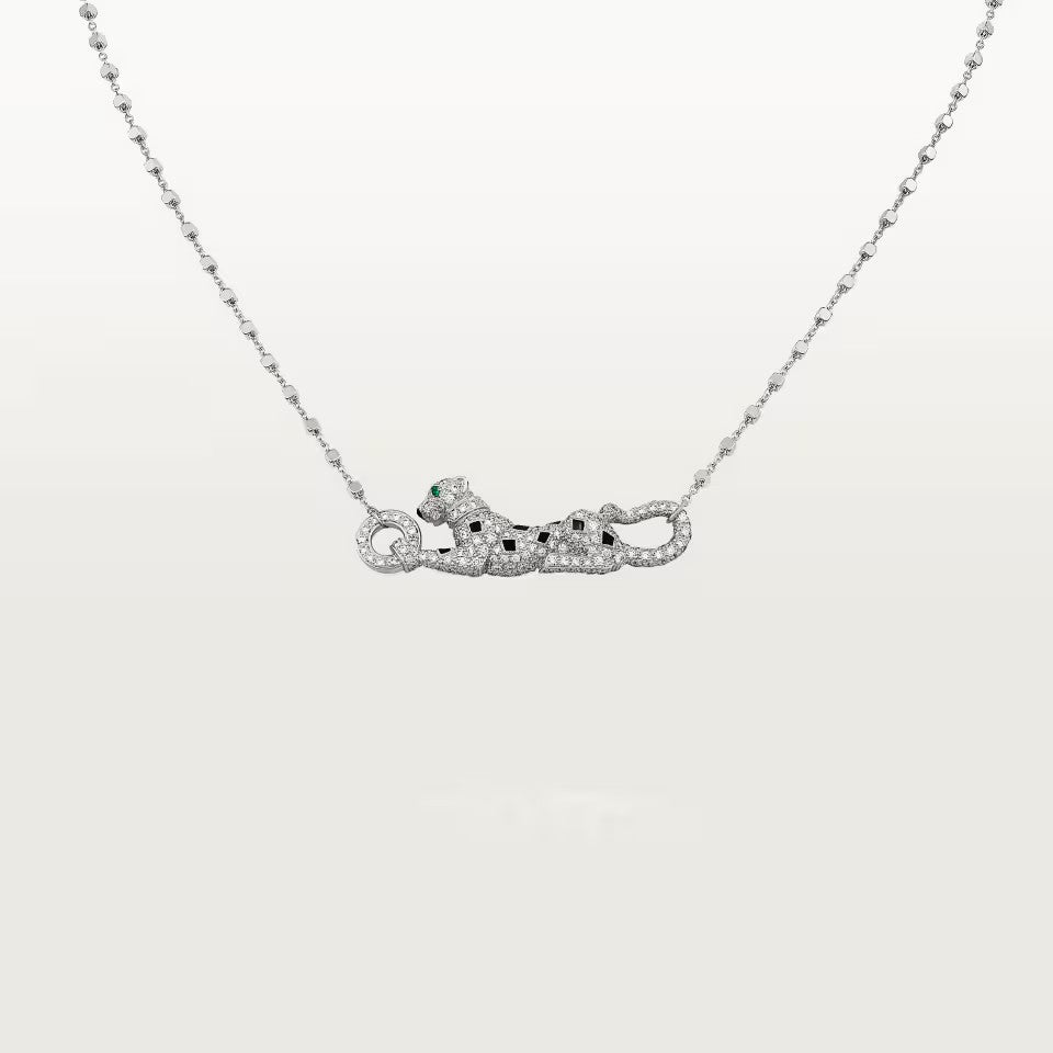[OrnoraJewelry]PANTHERE PAVED DIAMOND NECKLACE