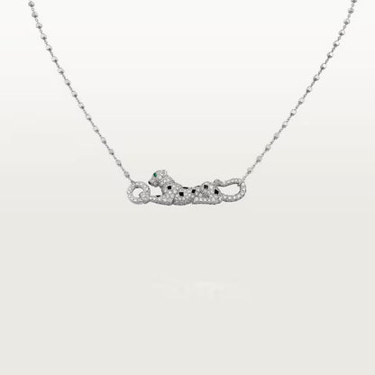 [OrnoraJewelry]PANTHERE PAVED DIAMOND NECKLACE