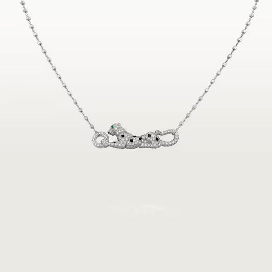 [OrnoraJewelry]PANTHERE PAVED DIAMOND NECKLACE