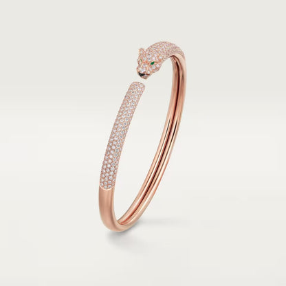 [OrnoraJewelry]PANTHERE FULL DIAMOND OPEN BRACELET