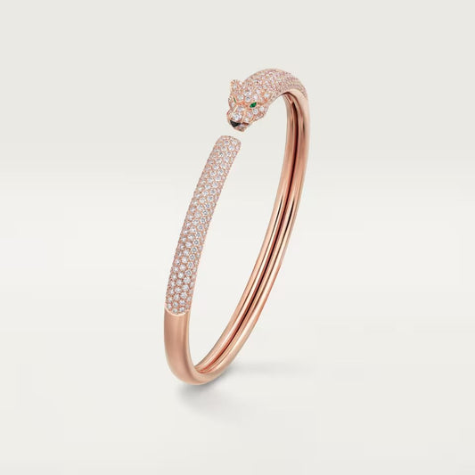 [OrnoraJewelry]PANTHERE FULL DIAMOND OPEN BRACELET