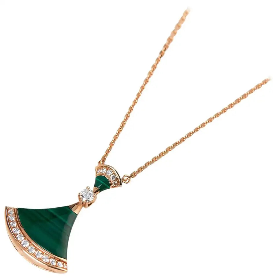 [OrnoraJewelry]DREAM NECKLACE MALACHITE DIAMOND