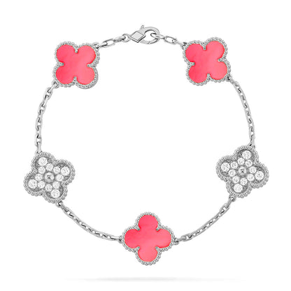[OrnoraJewelry] CLOVER 5 MOTIFS  PINK MOP BRACELET COLLECTION