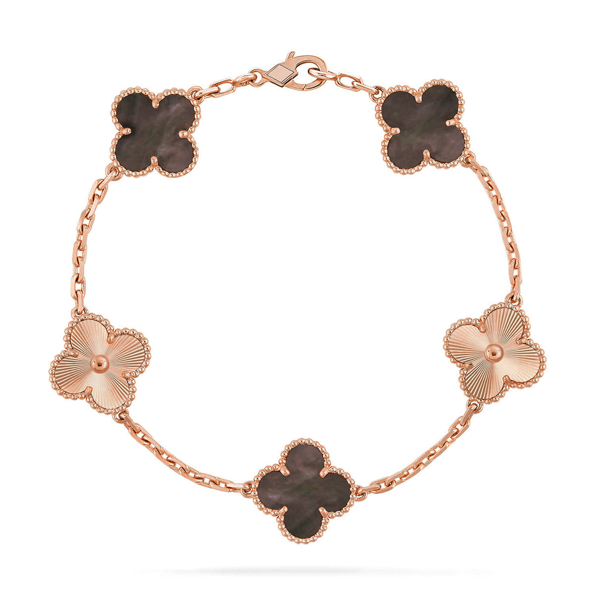 [OrnoraJewelry] CLOVER 5 MOTIF GRAY MOP BRACELET COLLECTION