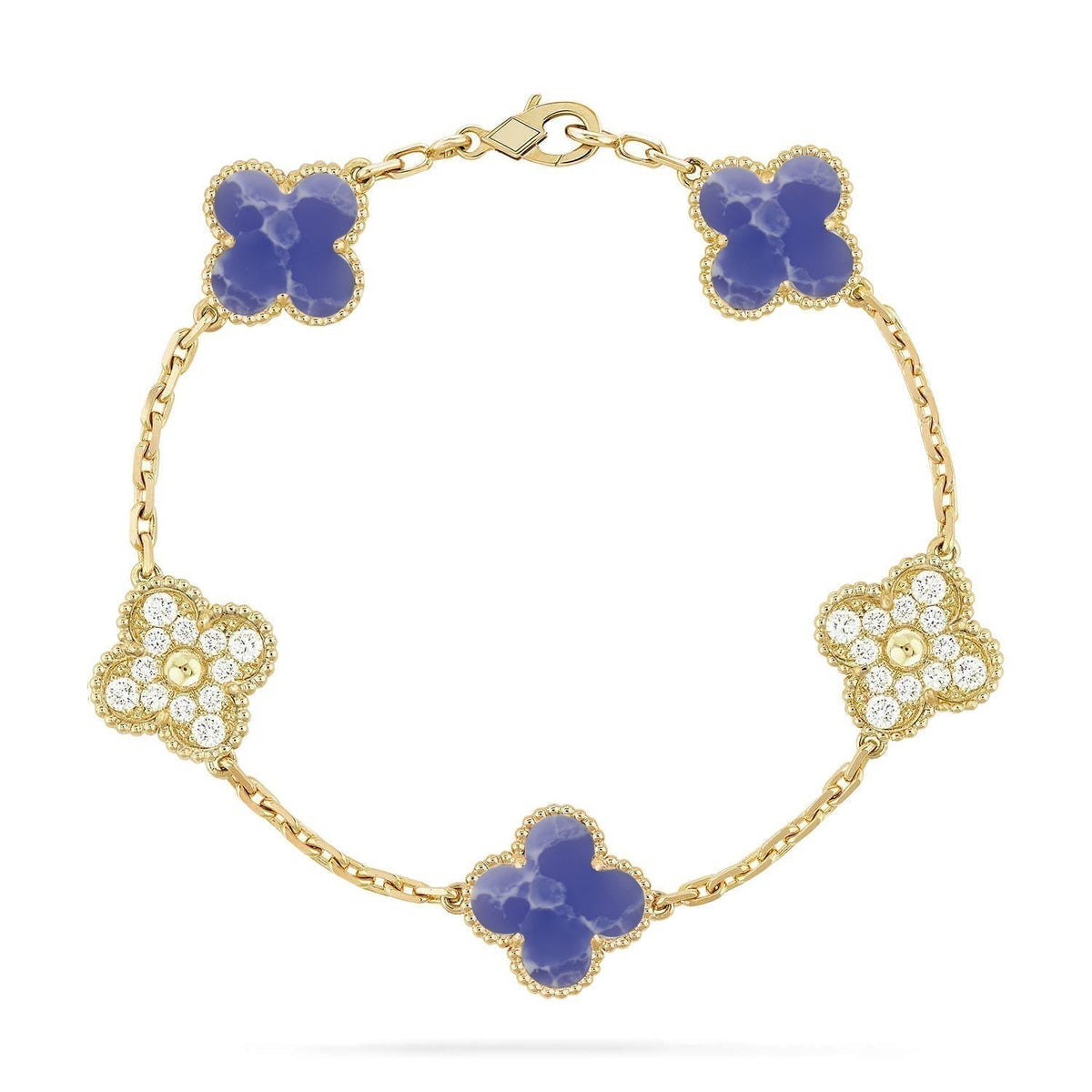 [OrnoraJewelry]CLOVER 5 MOTIF BLUE VEINS BRACELET COLLECTION