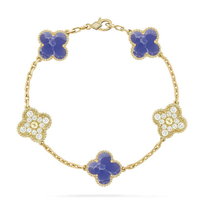 [OrnoraJewelry]CLOVER 5 MOTIF BLUE VEINS BRACELET COLLECTION