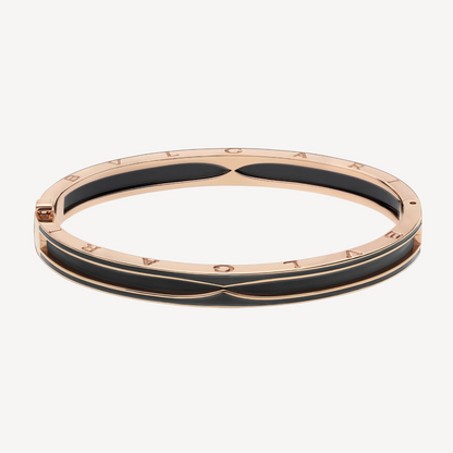 [OrnoraJewelry]ZERO 1 PINK GOLD WITH MATTE BLACK CERAMIC BRACELET