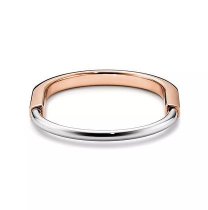 [Ornora Jewelry]LOCK BRACELET ROSE AND WHITE GOLD