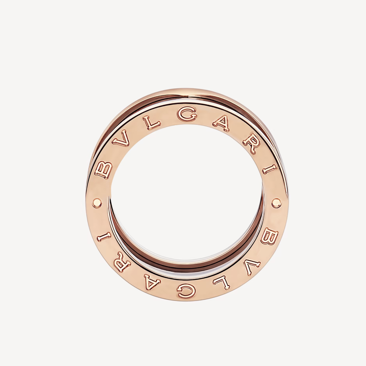 [OrnoraJewelry]ZERO 1 FOUR-BAND LOOPS AND BLACK CERAMIC SPIRAL PINK GOLD RING
