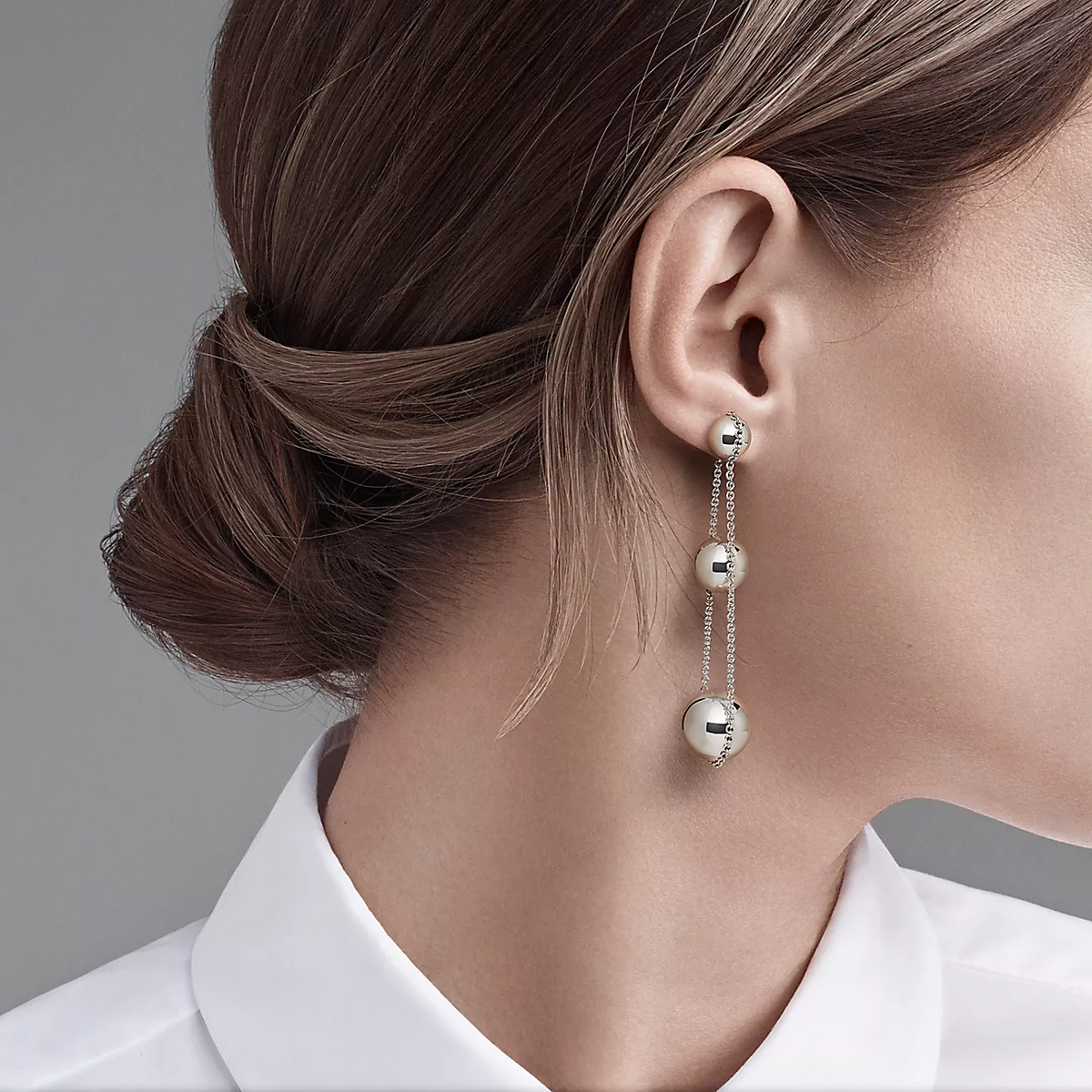 [Ornora Jewelry]TRIPLE DROP SILVER EARRINGS