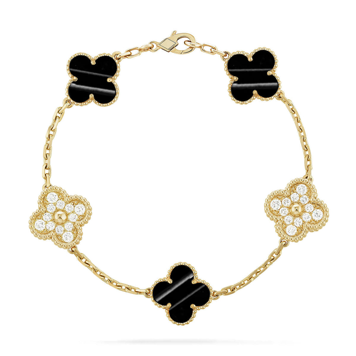 [OrnoraJewelry] CLOVER 5 MOTIF PULSAR STONE BRACELET COLLECTION