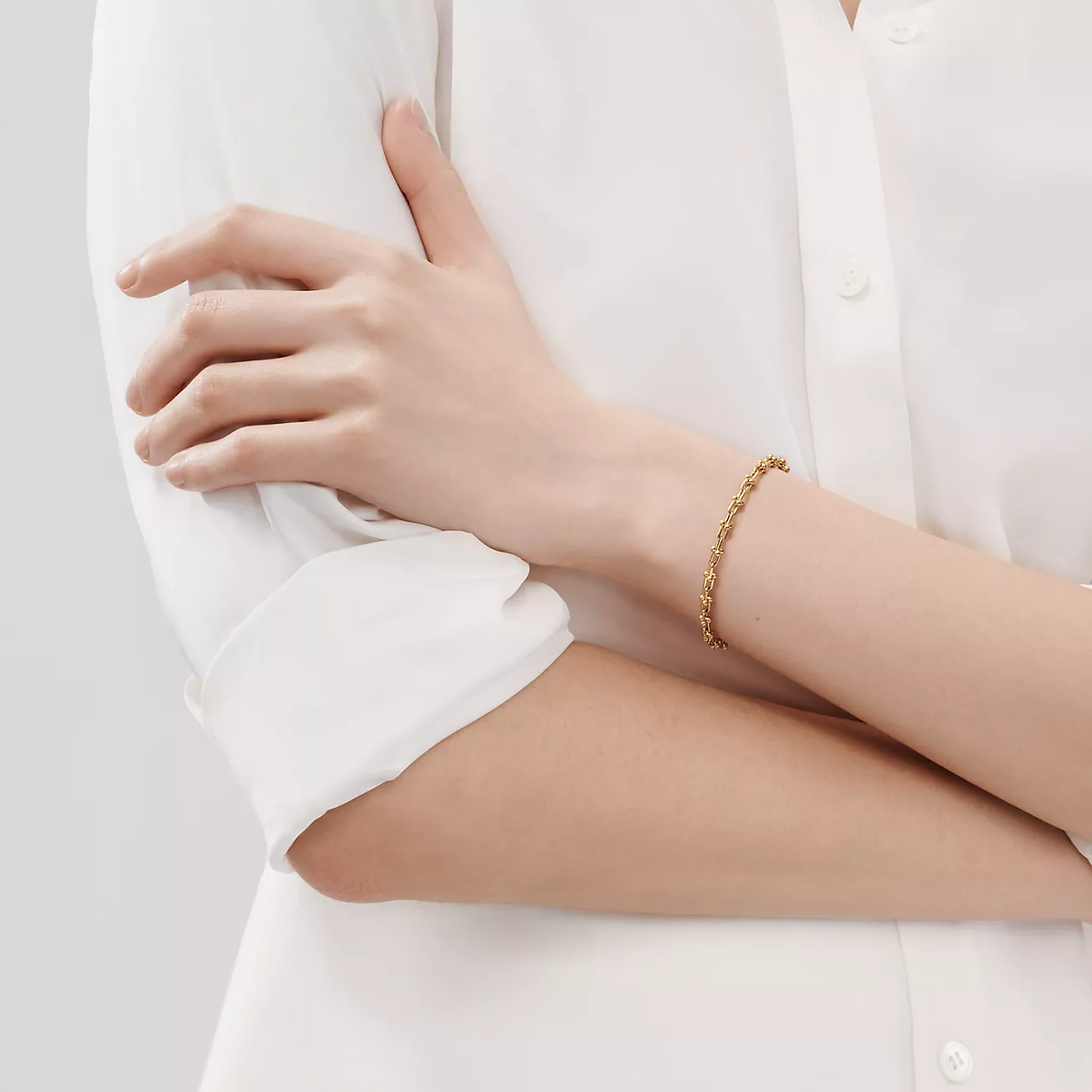 [Ornora Jewelry]HARDWEAR MICRO LINK 44 MOTIF GOLD BRACELET