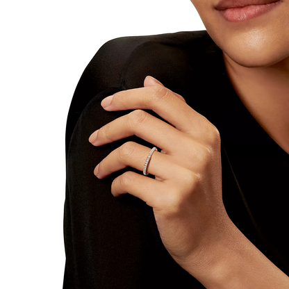 [Ornora Jewelry]LOCK RING PINK GOLD DIAMOND PAVED