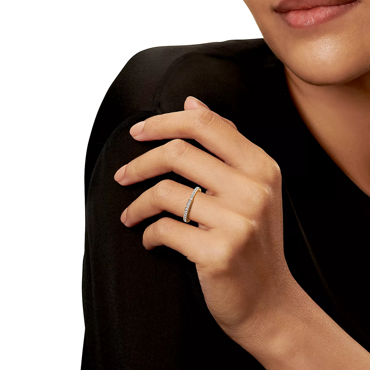 [Ornora Jewelry]LOCK RING GOLD DIAMOND PAVED