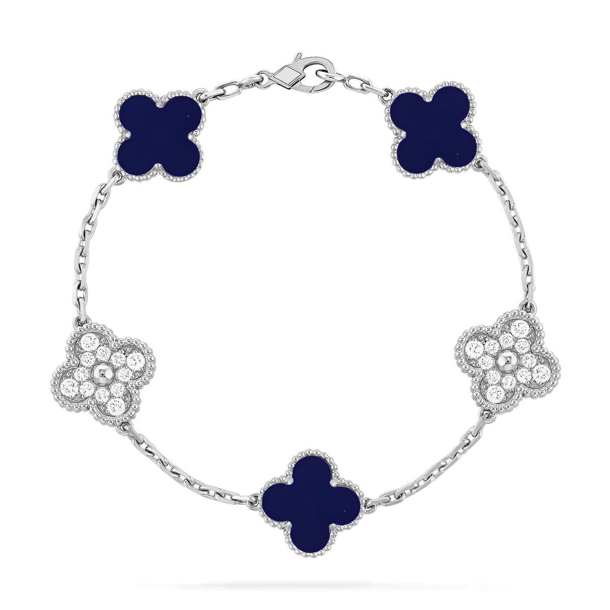[OrnoraJewelry]CLOVER 5 MOTIF LAPIS LAZULI BRACELET COLLECTION